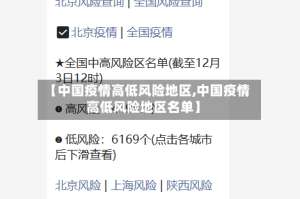 【中国疫情高低风险地区,中国疫情高低风险地区名单】