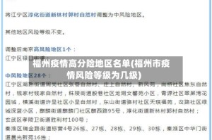 福州疫情高分险地区名单(福州市疫情风险等级为几级)