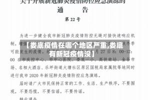 【娄底疫情在哪个地区严重,娄底有新冠疫情没】