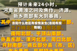 洛阳什么地区有疫情发生(洛阳有疫情嘛)