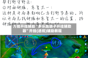 万能开挂辅助“多乐跑胡子开挂辅助器”开挂(透视)辅助教程
