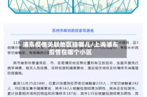 浦东疫情关联地区指哪儿/上海浦东疫情在哪个小区