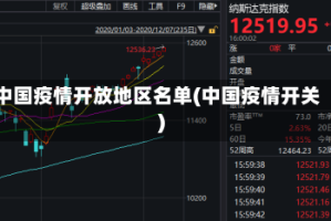 中国疫情开放地区名单(中国疫情开关)