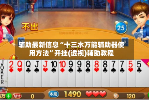 辅助最新信息“十三水万能辅助器使用方法”开挂(透视)辅助教程