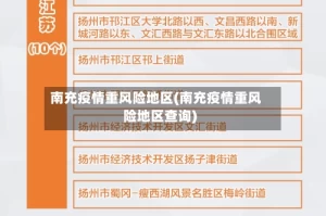 南充疫情重风险地区(南充疫情重风险地区查询)