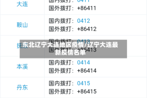 东北辽宁大连地区疫情/辽宁大连最新疫情名单