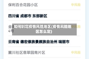 如何划定疫情风险地区(疫情风险地区怎么定)