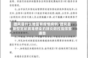 团风县什么地区有疫情病例/团风县新型冠状病毒感染的肺炎防控指挥部通告