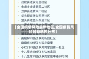 【全国疫情风险最新地区,全国疫情风险最新地区分布】