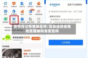 高铁经过疫情地区停/高铁经停疫情地区健康码会变色吗