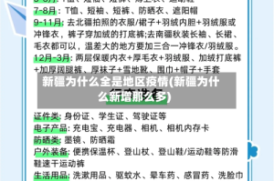 新疆为什么全是地区疫情(新疆为什么新增那么多)