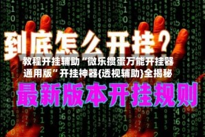 教程开挂辅助“微乐掼蛋万能开挂器通用版”开挂神器{透视辅助}全揭秘