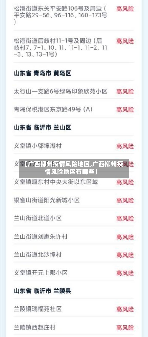 【广西柳州疫情风险地区,广西柳州疫情风险地区有哪些】-第2张图片