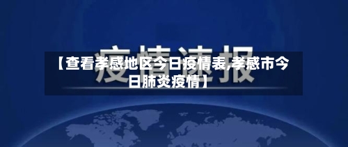 【查看孝感地区今日疫情表,孝感市今日肺炎疫情】-第2张图片