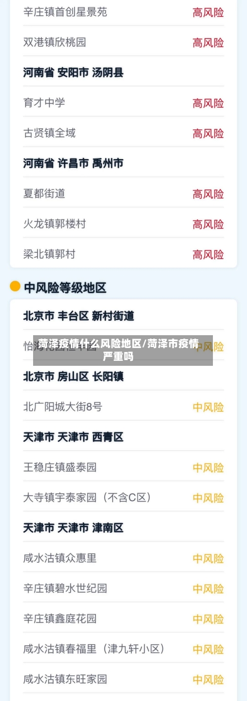 菏泽疫情什么风险地区/菏泽市疫情严重吗-第2张图片