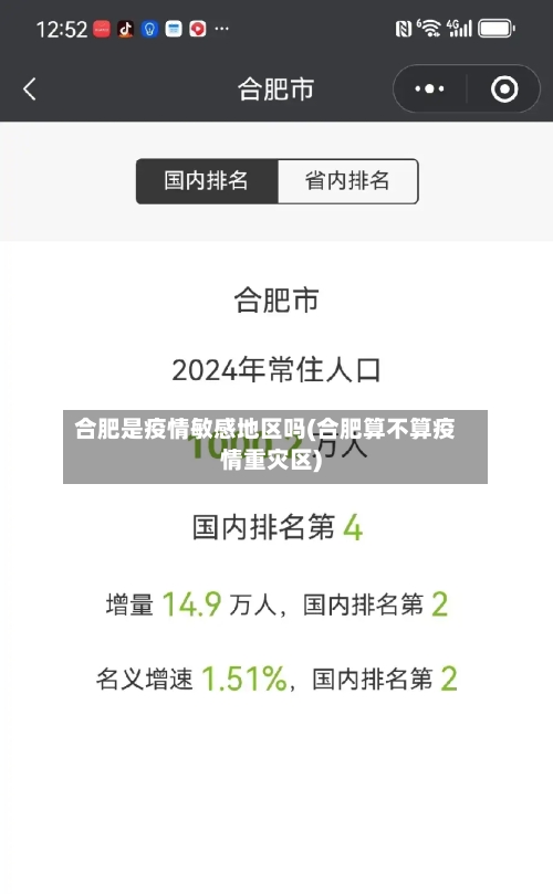 合肥是疫情敏感地区吗(合肥算不算疫情重灾区)-第1张图片