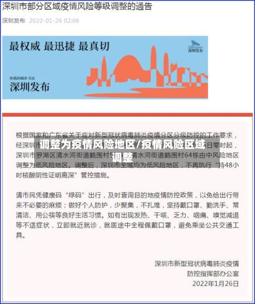 调整为疫情风险地区/疫情风险区域调整-第2张图片